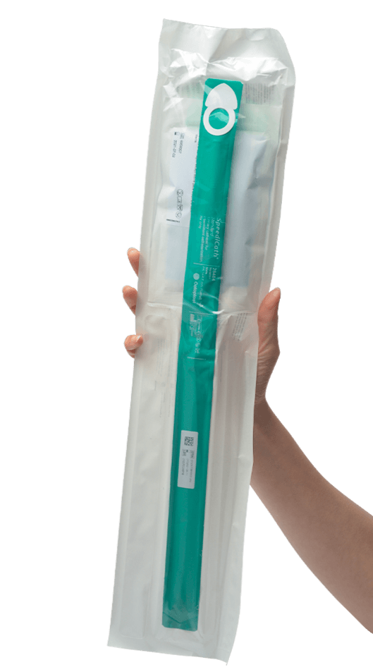 SpeediCath Male Straight Tip Hydrophilic Intermittent Urinary Catheter with Insertion Supplies