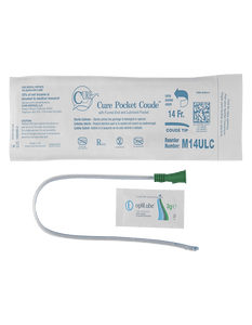 Cure Male Pocket Coudé Tip Intermittent Urinary Catheter with Lubricant Packet